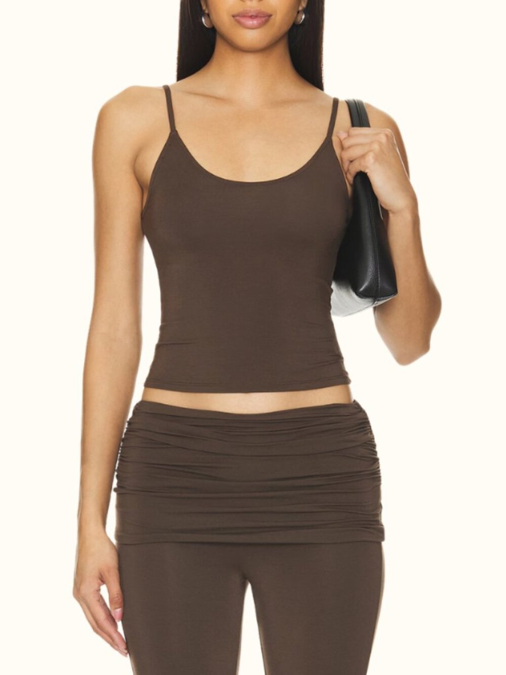 Lovers + Friends Chocolate Brown Stretch Cami